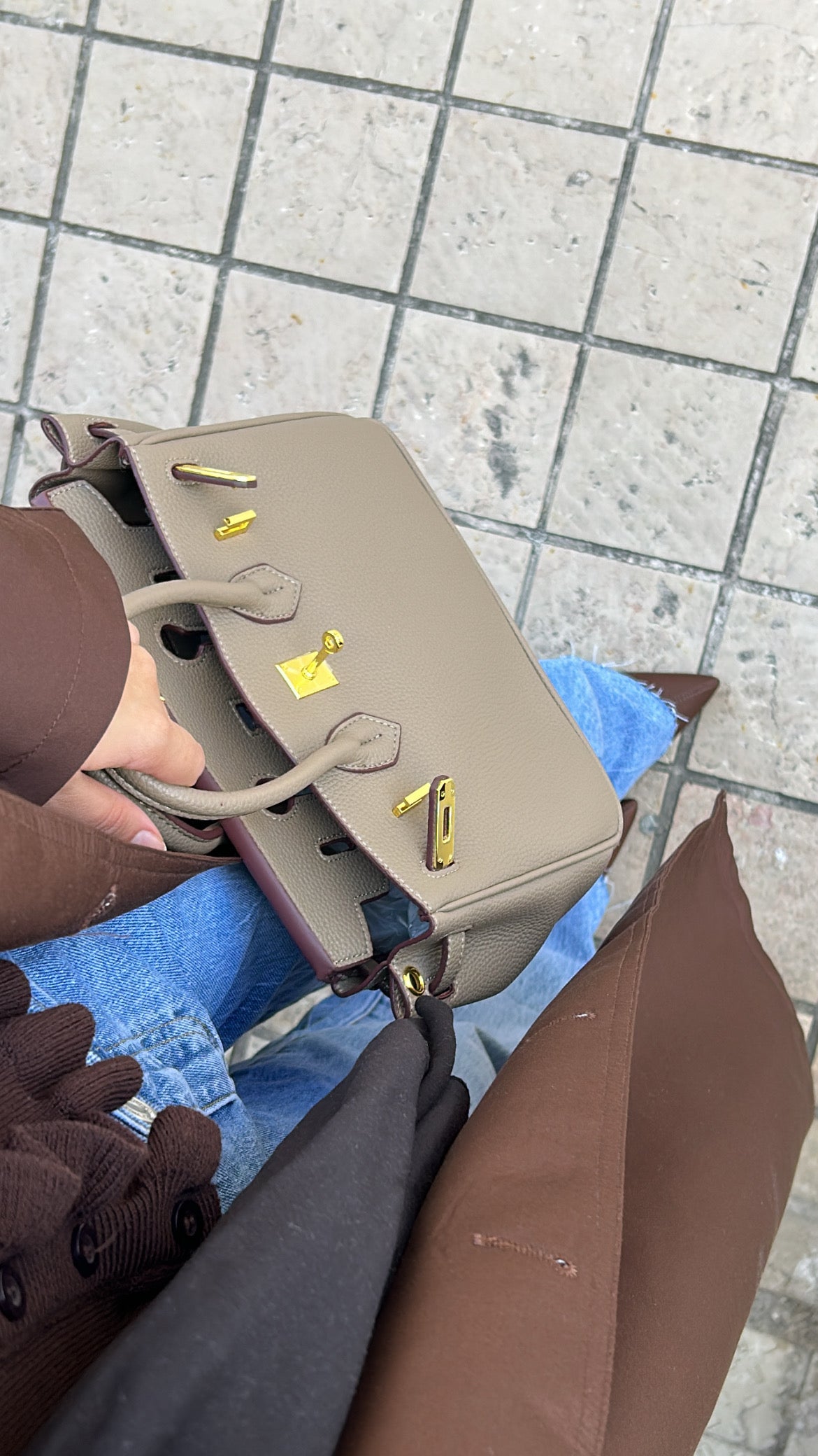 SAC INSPI BIRKIN 25 FERMOIR ARGENTÉ / DORÉ