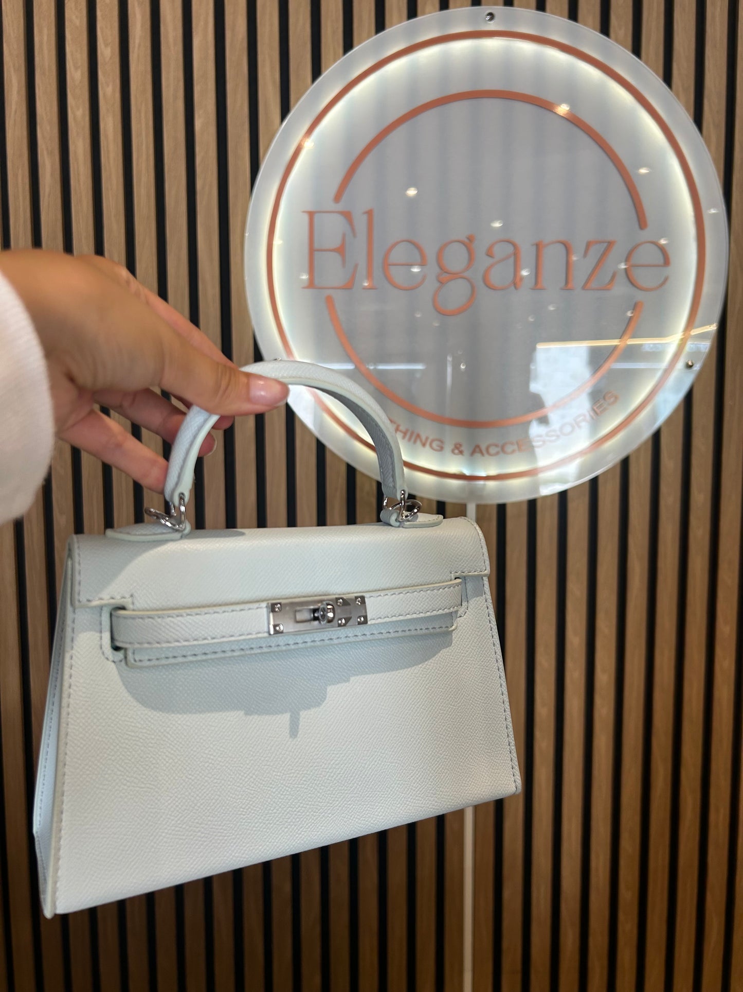 SAC INSPI KELLY FERMOIR ARGENTÉ