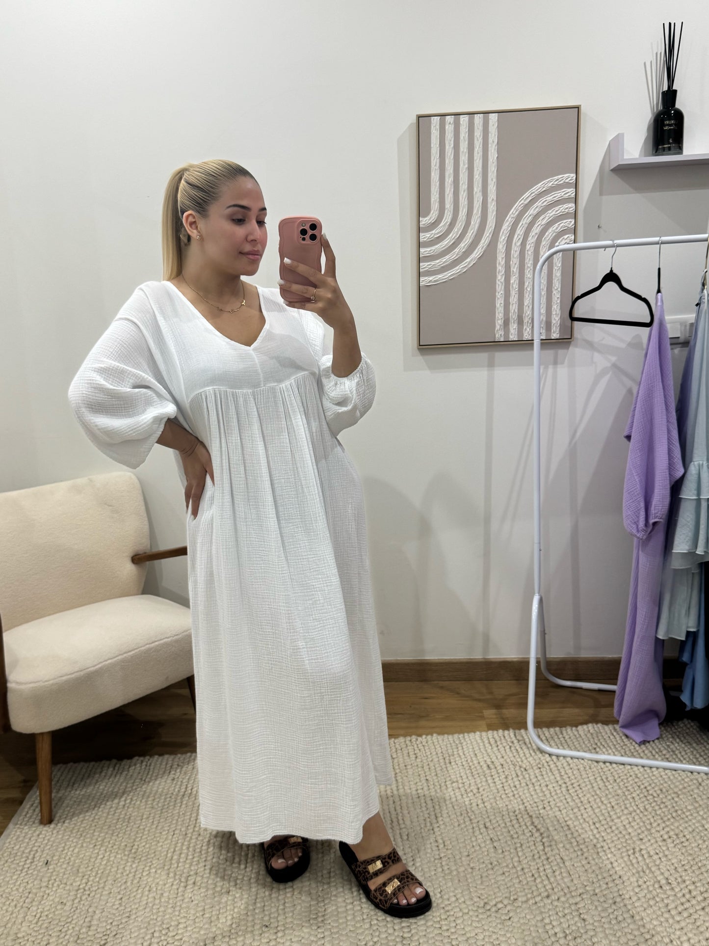 ROBE GAZE DE COTON
