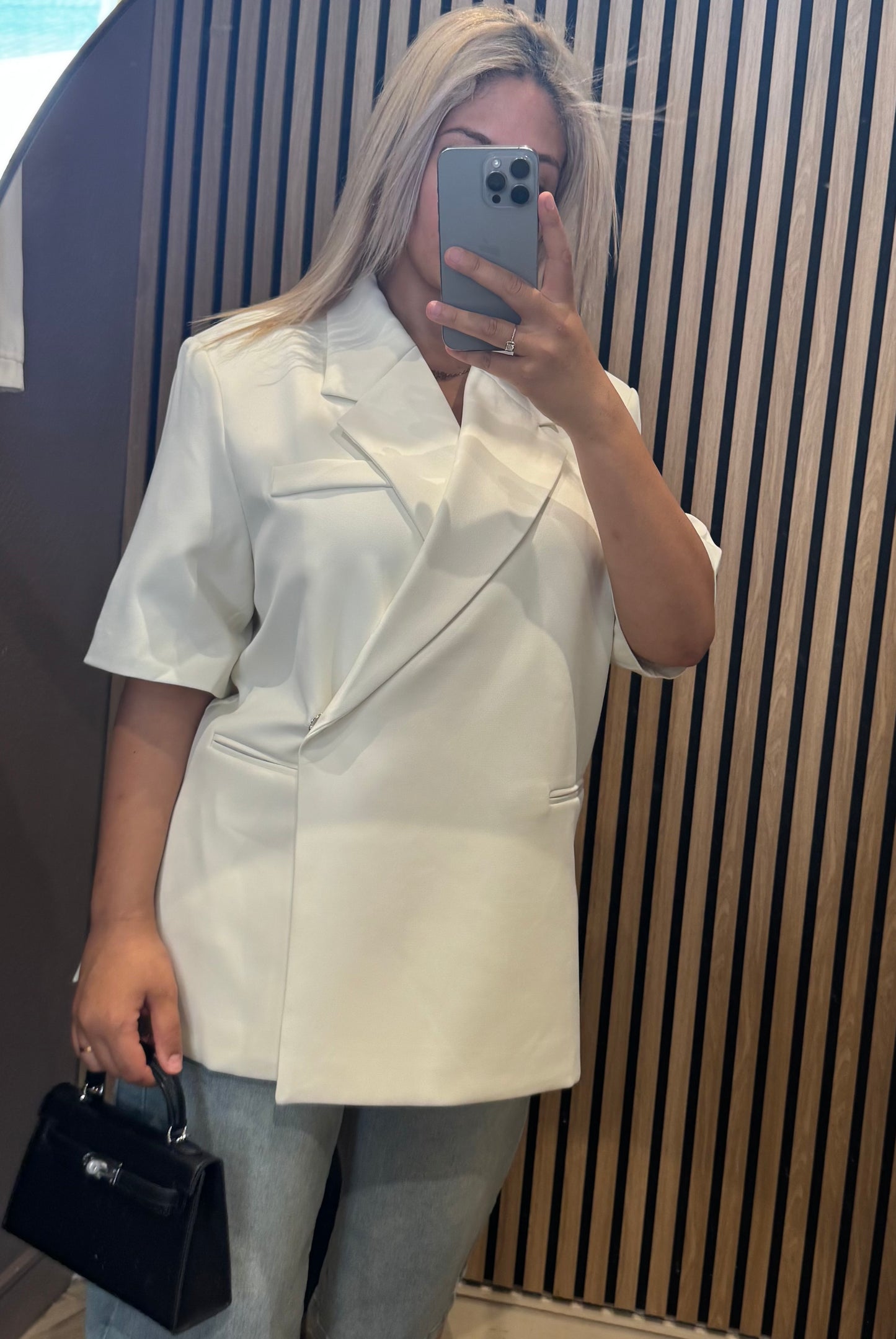 BLAZER CROISÉ MANCHE 3/4