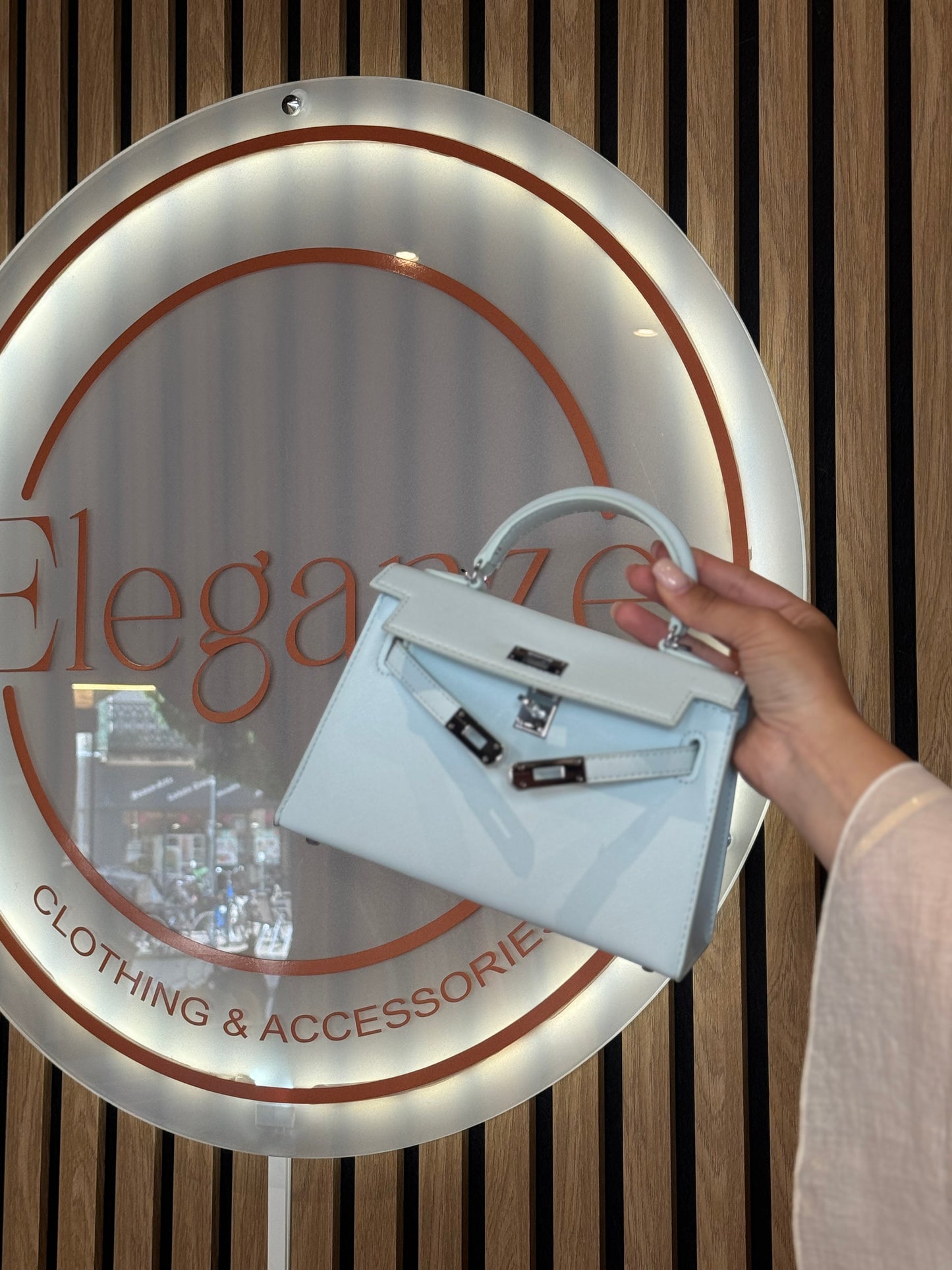 SAC INSPI KELLY FERMOIR ARGENTÉ