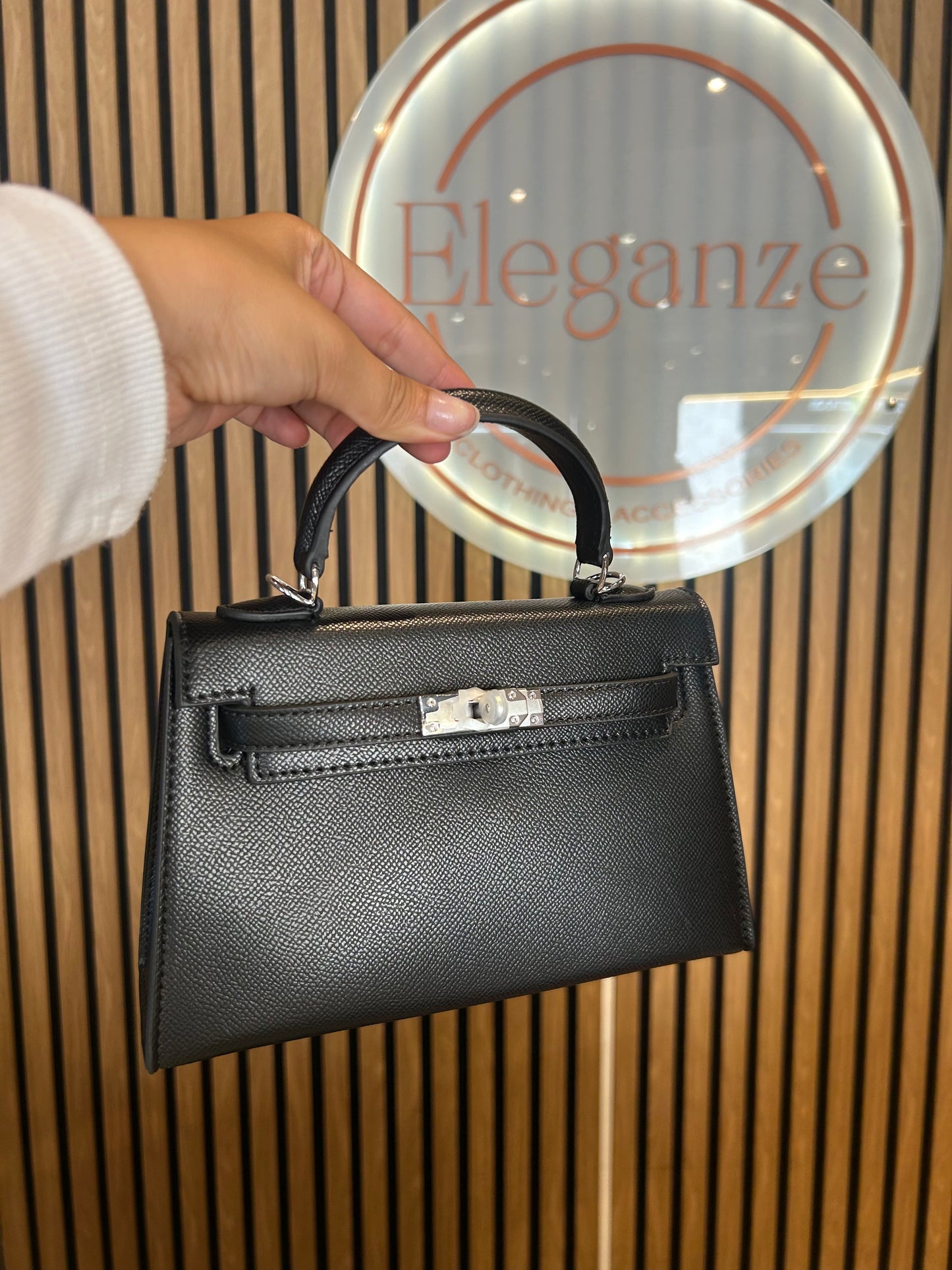SAC INSPI KELLY FERMOIR ARGENTÉ
