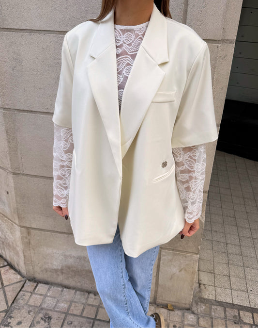 TOP DENTELLE manche longue