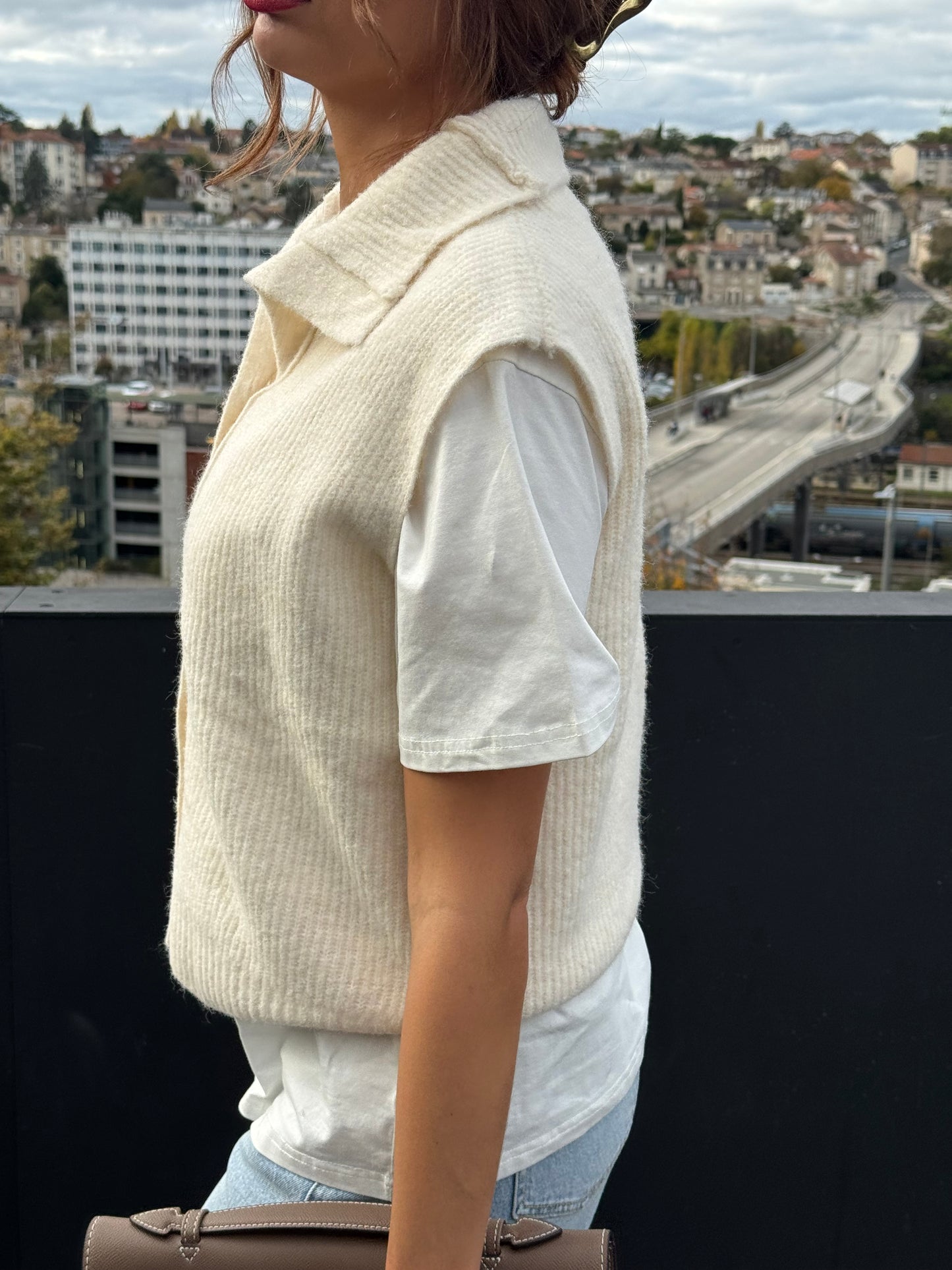 GILET SANS MANCHE EN MAILLE