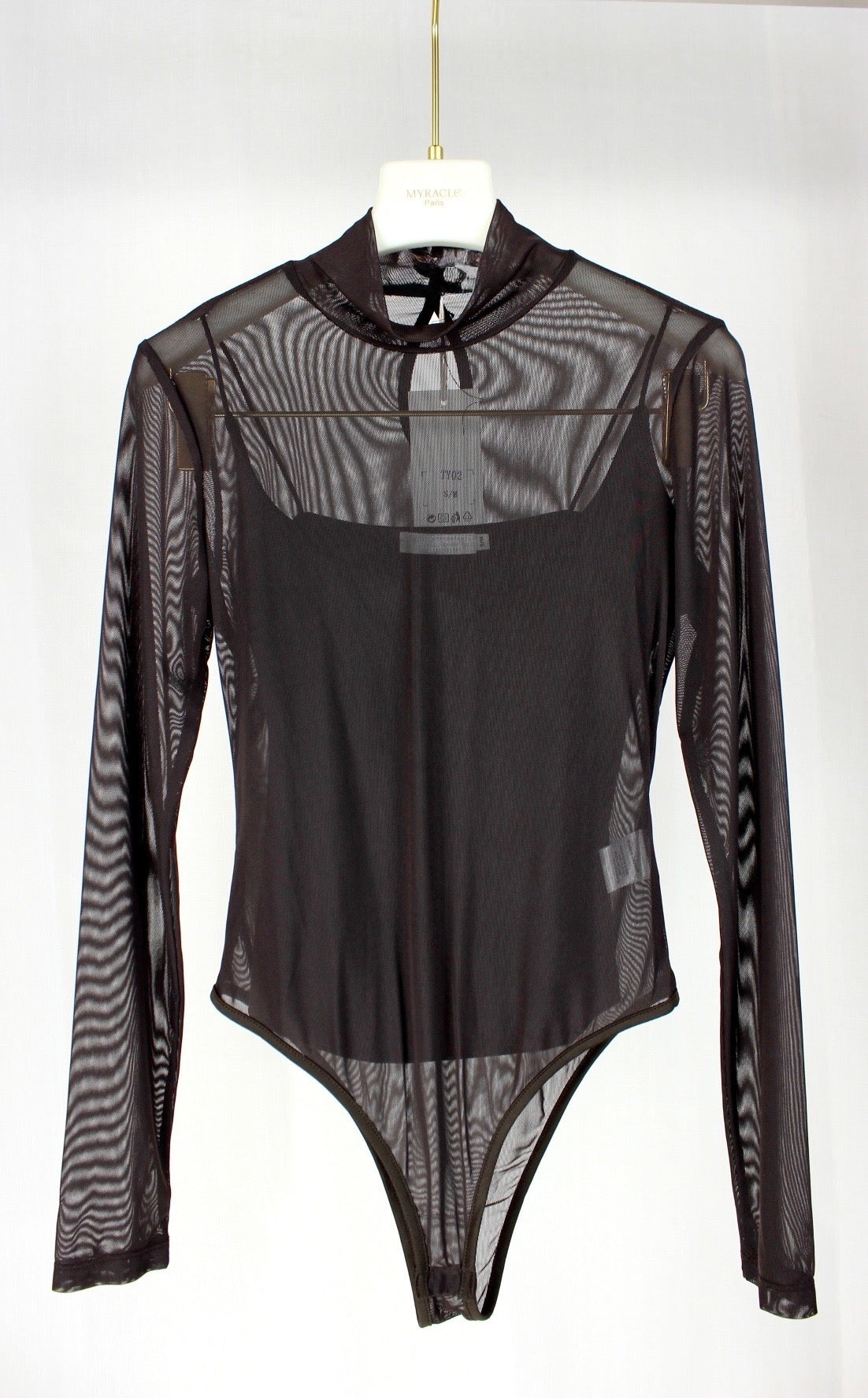 BODY MANCHES LONGUES EN TULLE