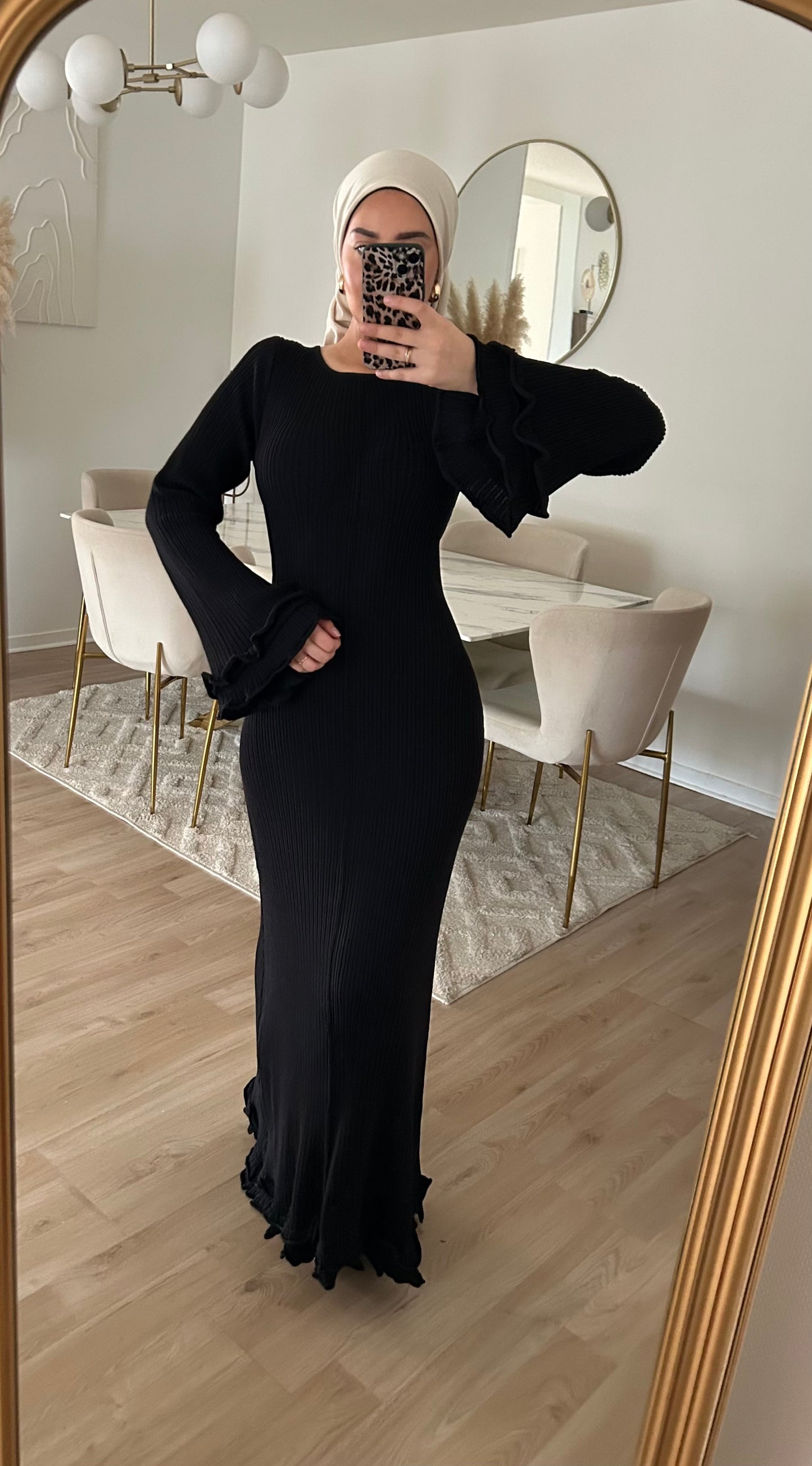 ROBE EN MAILLE CÔTELÉE
