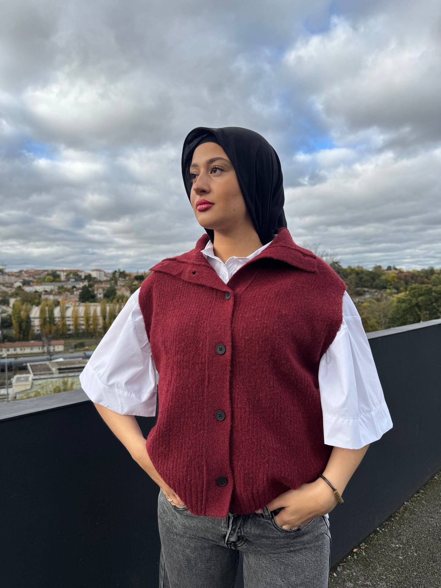 GILET SANS MANCHE EN MAILLE